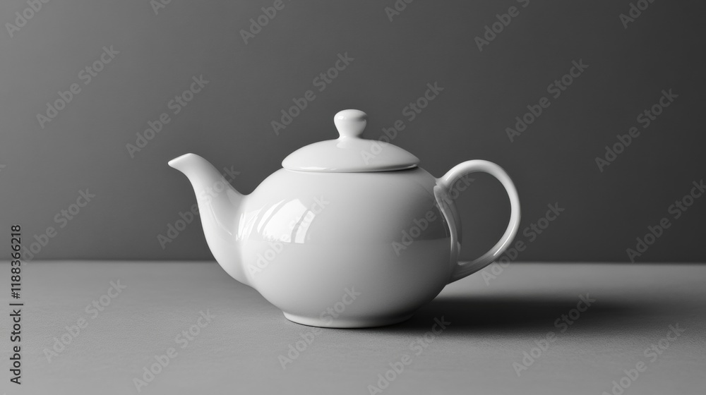 Elegant White Porcelain Teapot Kitchenware Ceramic Still Life Photography Elegant White Porcelain Teapot Kitchenware Ceramic Still Life Photography
