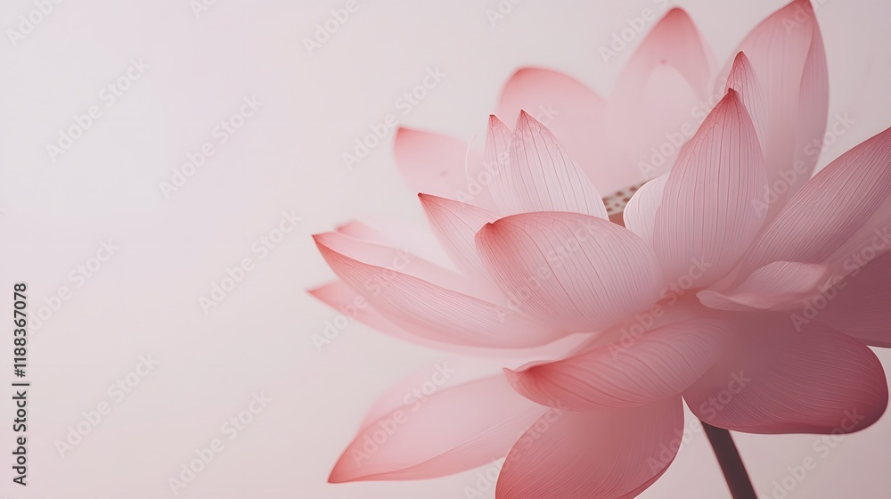 Delicate Pink Lotus Flower Petal Details Delicate Pink Lotus Flower Petal Details