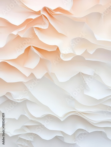 Abstract paper textures with clean, layered folds and neutral tones, showcasing understated depth and texture.