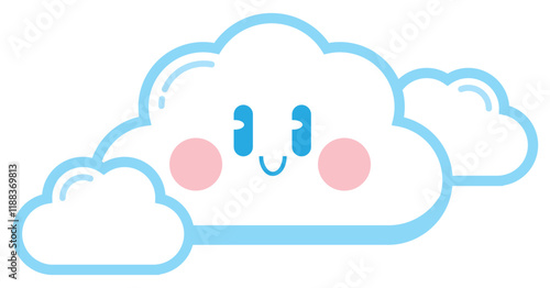 Cheerful Cartoon Cloud Illustration