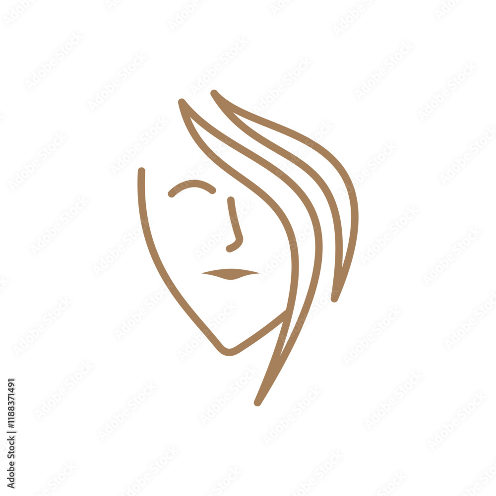 Obraz premium beauty women face logo icon