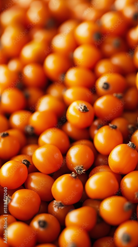 Close-up View of Fresh Orange Berries Close-up View of Fresh Orange Berries