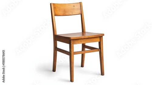 Wallpaper Mural A Simple Wooden Chair Isolated on White Background Torontodigital.ca