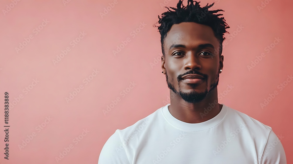 Obraz premium Portrait of confident man studio photography relaxed eye-level lifestyle