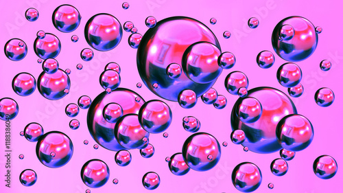 Shiny colored balls abstrac...
