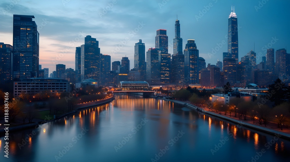 Obraz premium Skyline at Dusk