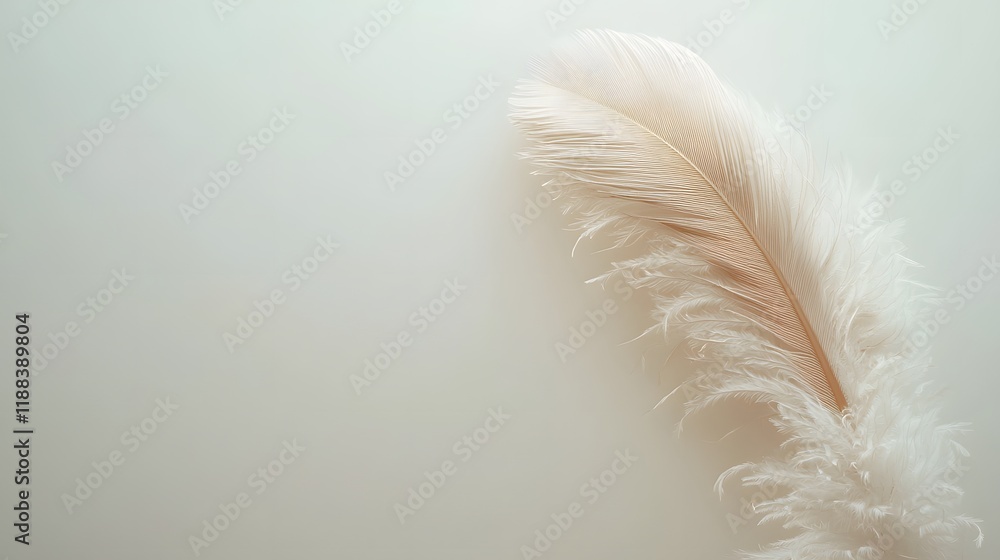 Delicate Feather Floating Minimalist Setting Photography Soft Light Close-Up Nature's Elegance Delicate Feather Floating Minimalist Setting Photography Soft Light Close-Up Nature's Elegance