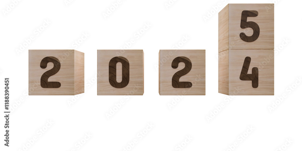 Happy new year 2025 success, investment, profit, money development, savings concept. 2025 number on wood cube blocks.3D rendering on blue background. Happy new year 2025 success, investment, profit, money development, savings concept. 2025 number on wood cube blocks.3D rendering on blue background.