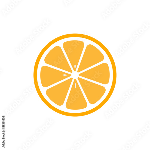 Orange. Set of fresh whole, half-cut sliced orange. White background.