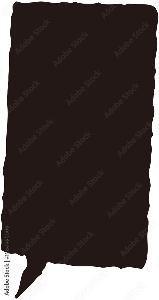 Obraz premium Vertical Dialog Speech Bubble doodle