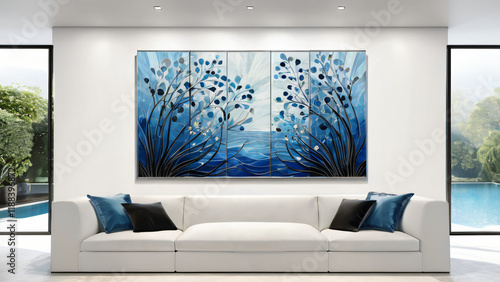 modern living room with window