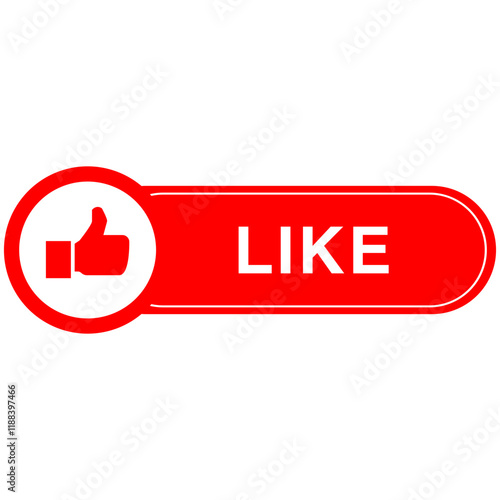 Like button icon, Youtube button. Click button icon. Vector EPS 10