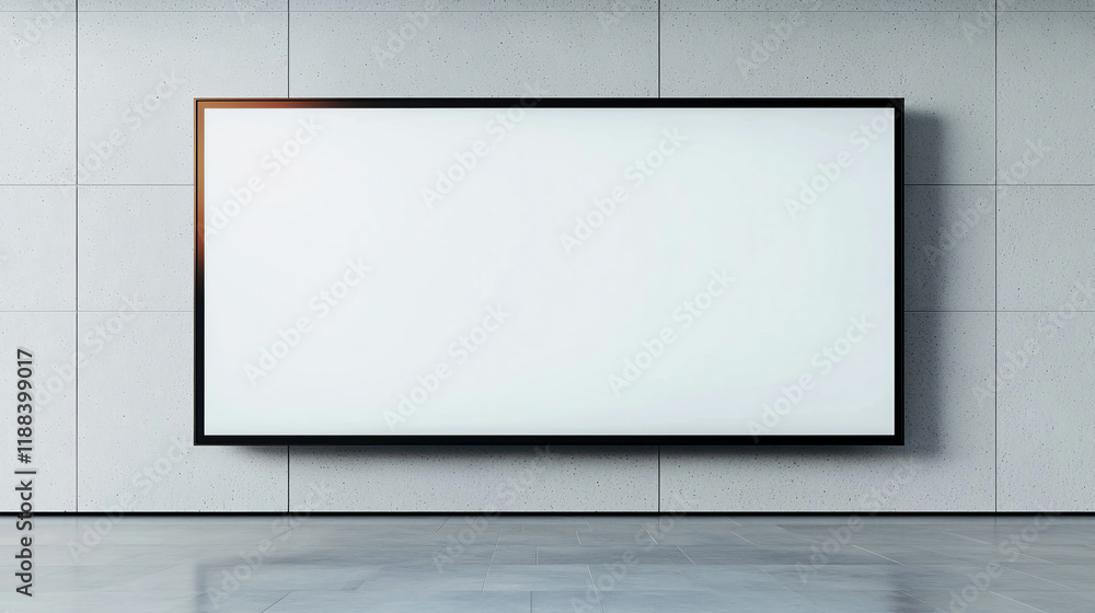 blank digital billboard on modern wall in shopping area blank digital billboard on modern wall in shopping area