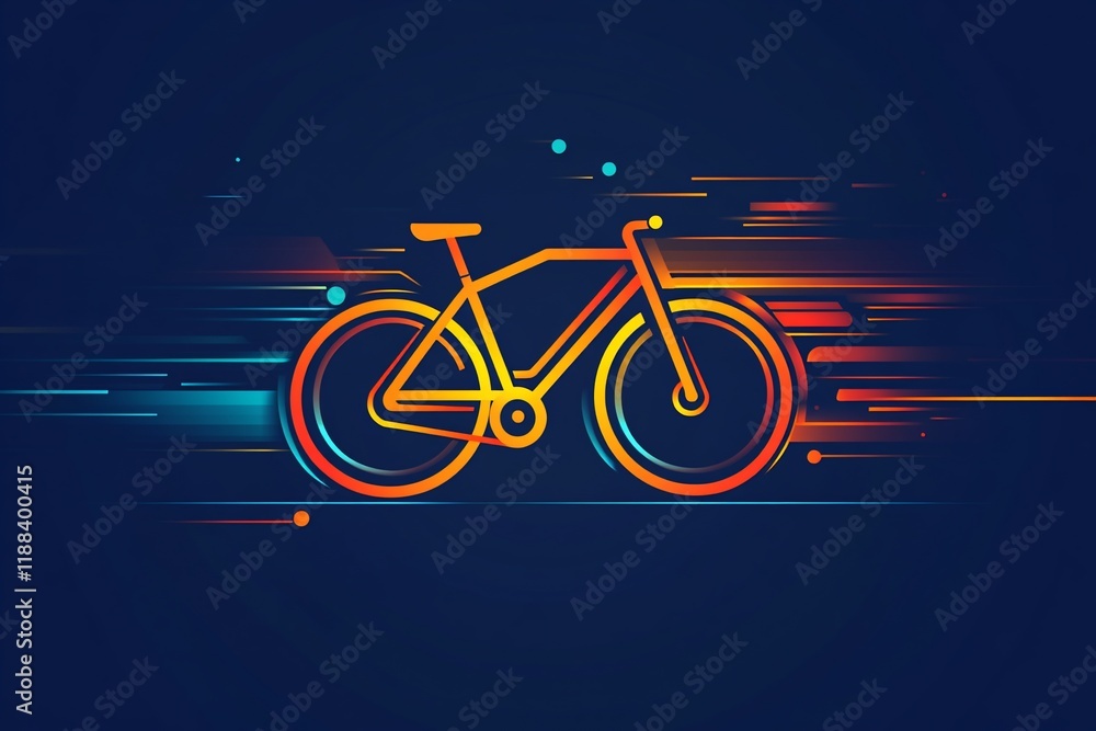 Fototapeta premium Abstract bike design, speed, motion, lines.