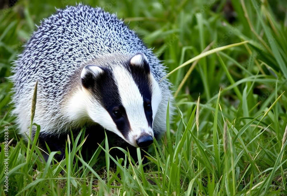 A view of a Badger in the woods A view of a Badger in the woods