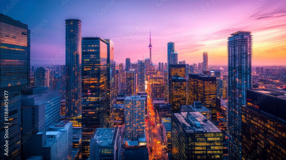 Fototapeta premium city skyline at night