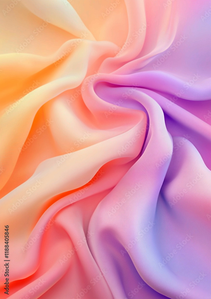 Obraz premium An Elegant Fabric Inspired Abstract Background Featuring Soft Gradient Folds that Add Depth and Texture, Perfect for Creating Stylish and Captivating Vertical Wallpapers. Generative Ai
