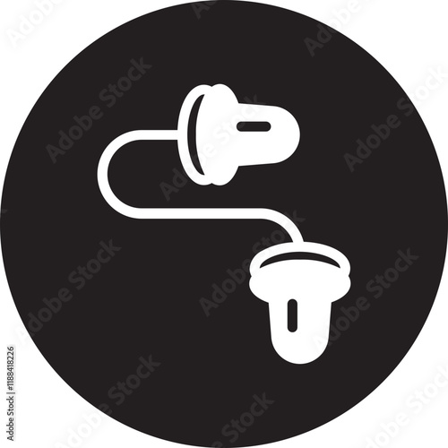 ear plug glyph icon