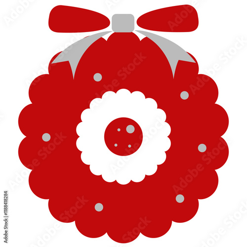 Christmas wreath icon
