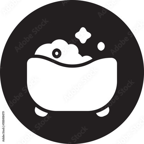 bath glyph icon