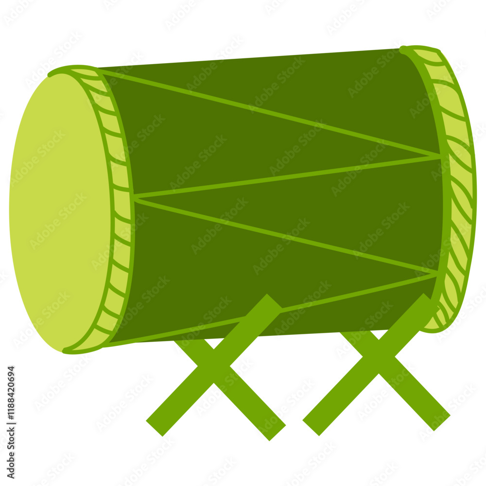 Illustration of a Green Drum ramadan icon Illustration of a Green Drum ramadan icon