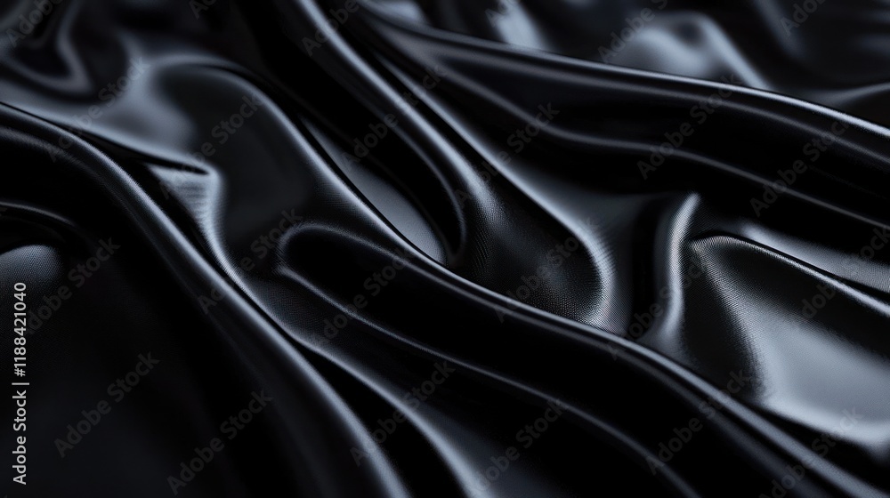 Dark Elegance: Abstract Photography of Black Silk Drapery Dark Elegance: Abstract Photography of Black Silk Drapery