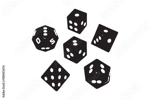 Unique Dice Silhouette Bundle