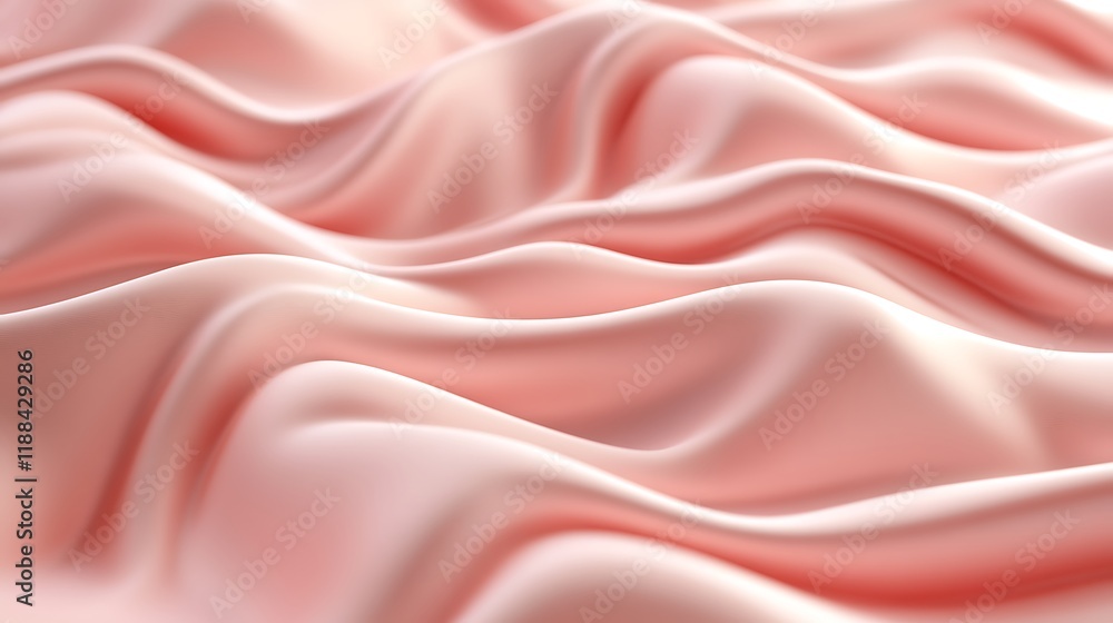 Obraz premium Soft Pink Silk Draped Fabric Abstract Background
