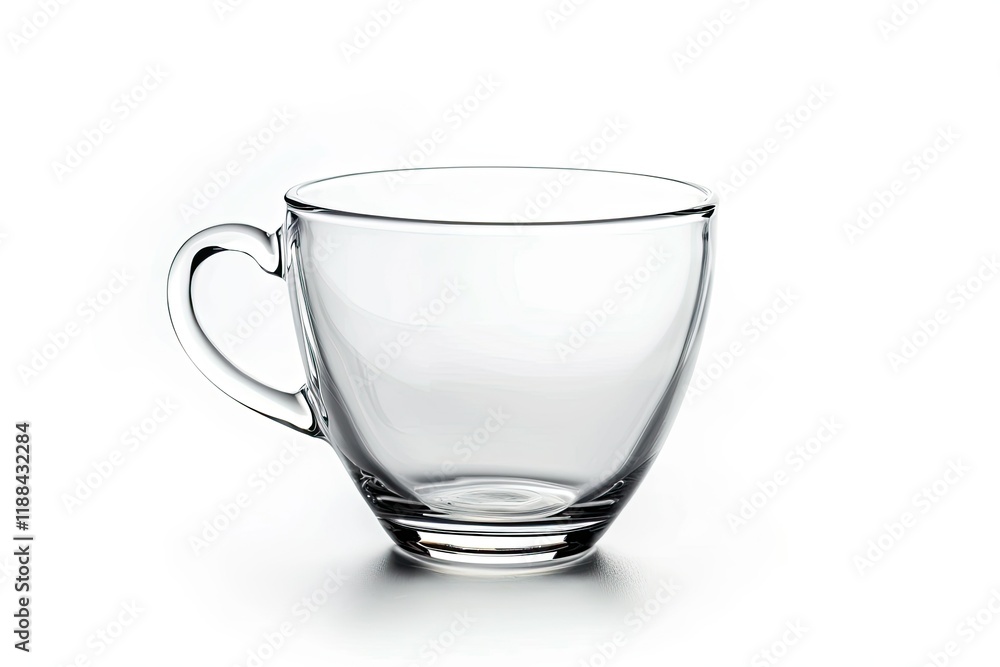 Premium Quality Visual of Empty Glass Cup Isolated From White or White Background Premium Quality Visual of Empty Glass Cup Isolated From White or White Background