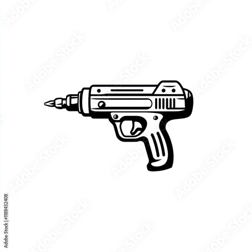 A Handheld Electric Drill Gun Design Illustration photo