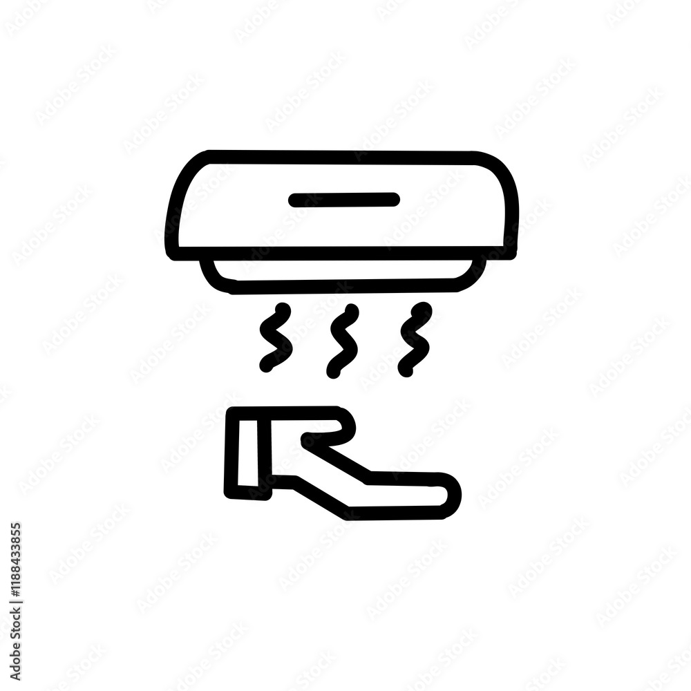 Hand dryer icon Hand dryer icon