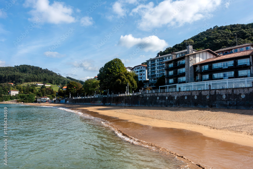 View of Isuntza beach in Lequeitio. Vizcaya, Basque Country, Spain. View of Isuntza beach in Lequeitio. Vizcaya, Basque Country, Spain.