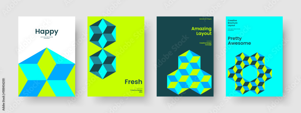 Obraz premium Creative Business Presentation Layout. Modern Brochure Design. Isolated Background Template. Banner. Report. Flyer. Book Cover. Poster. Notebook. Catalog. Newsletter. Advertising. Brand Identity