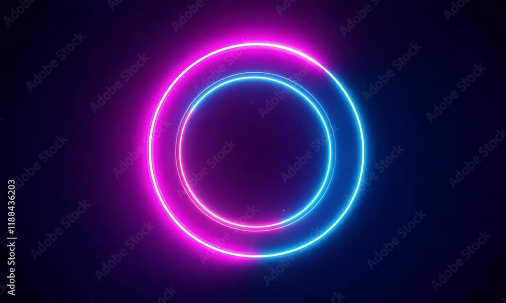 Neon Pulsing Circular Animation in Sync – Concentric Pattern Motion Design Neon Pulsing Circular Animation in Sync – Concentric Pattern Motion Design