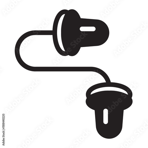 ear plug glyph icon