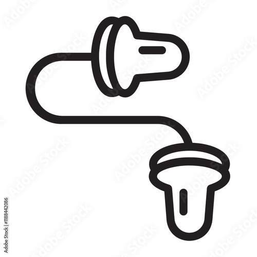 ear plug line icon