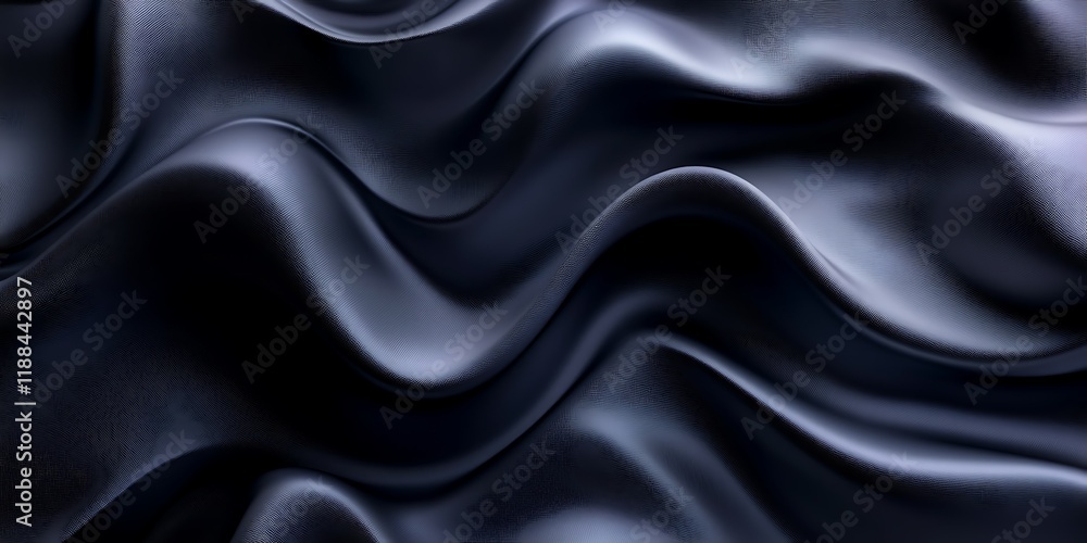 Obraz premium Dark fabric waves, abstract texture background