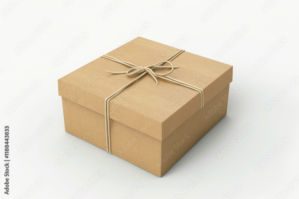 High Definition Visual of Gift Box Isolated on a White Background High Definition Visual of Gift Box Isolated on a White Background