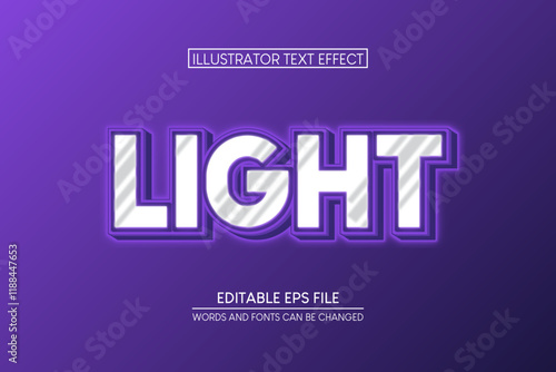 light Text Effect. editable text effect
