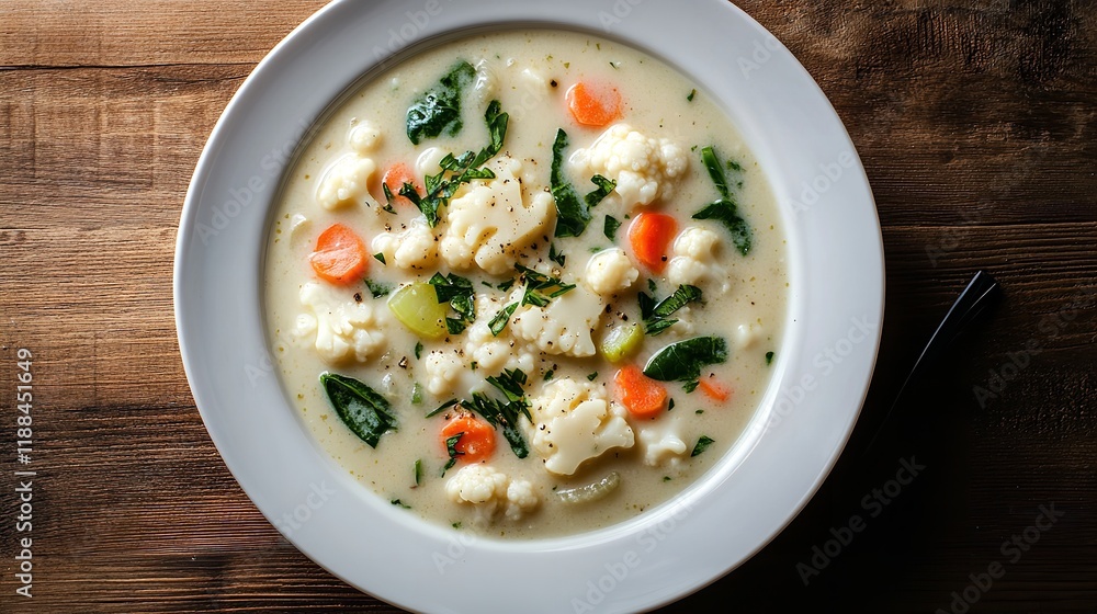 Creamy cauliflower soup with ginger and cilantro Creamy cauliflower soup with ginger and cilantro