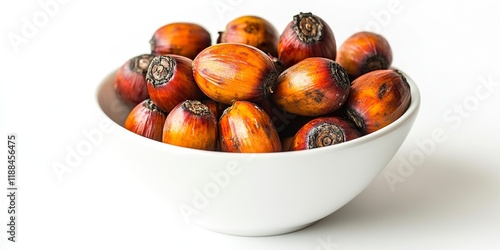 Sugar palm fruit or kolang kaling ( Arenga Pinnata ) on white bowl ,isolated white background. Popular for takjil during Ramadhan.  photo