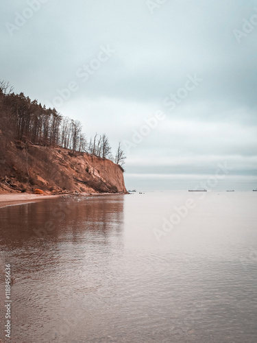 Obraz na płótnie Klify. Orłowo - Gdynia w salonie