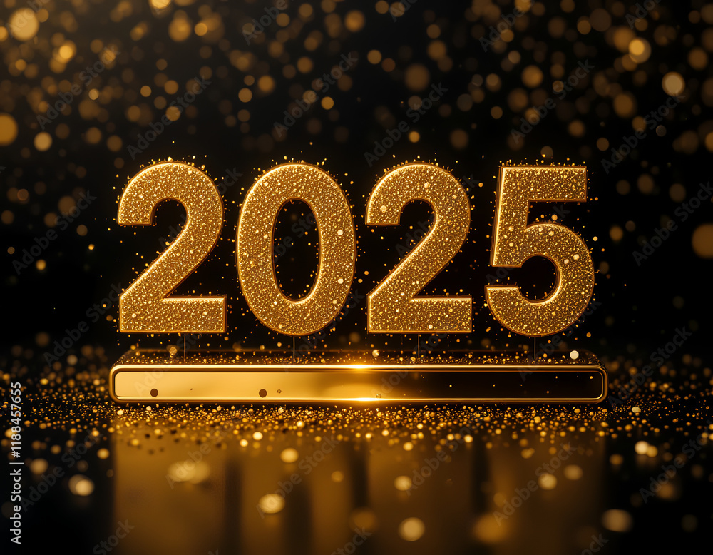 2025 new year loading bar with gold confetti on background, holiday greetings, year-end reflections, and new year's celebration themes 2025 new year loading bar with gold confetti on background, holiday greetings, year-end reflections, and new year's celebration themes