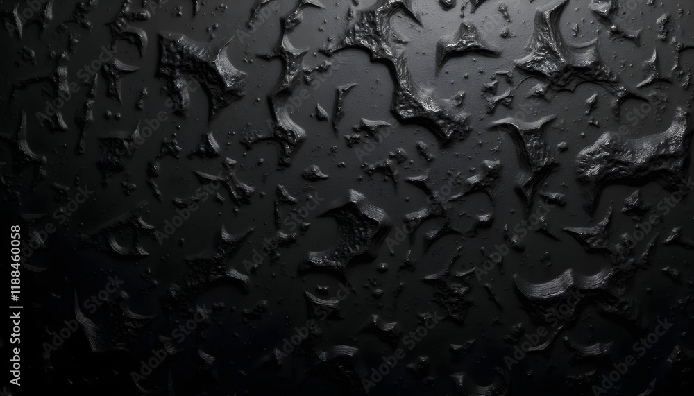 Dark abstract texture with layered black metal surface, featuring intricate patterns and sense of depth Dark abstract texture with layered black metal surface, featuring intricate patterns and sense of depth