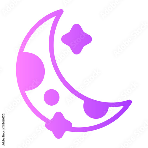 Moon gradient icon