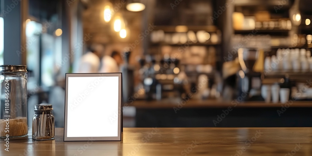 Blank menu board on wooden top table with blurred of restaurant. blank sign menu for commercial.
Blank menu board on wooden top table with blurred of restaurant. blank sign menu for commercial.