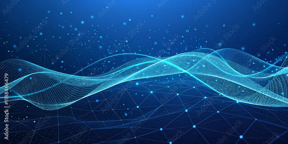 Obraz premium An Engaging Abstract Technology Background Featuring Dark Blue Elements and Aesthetic Appeal