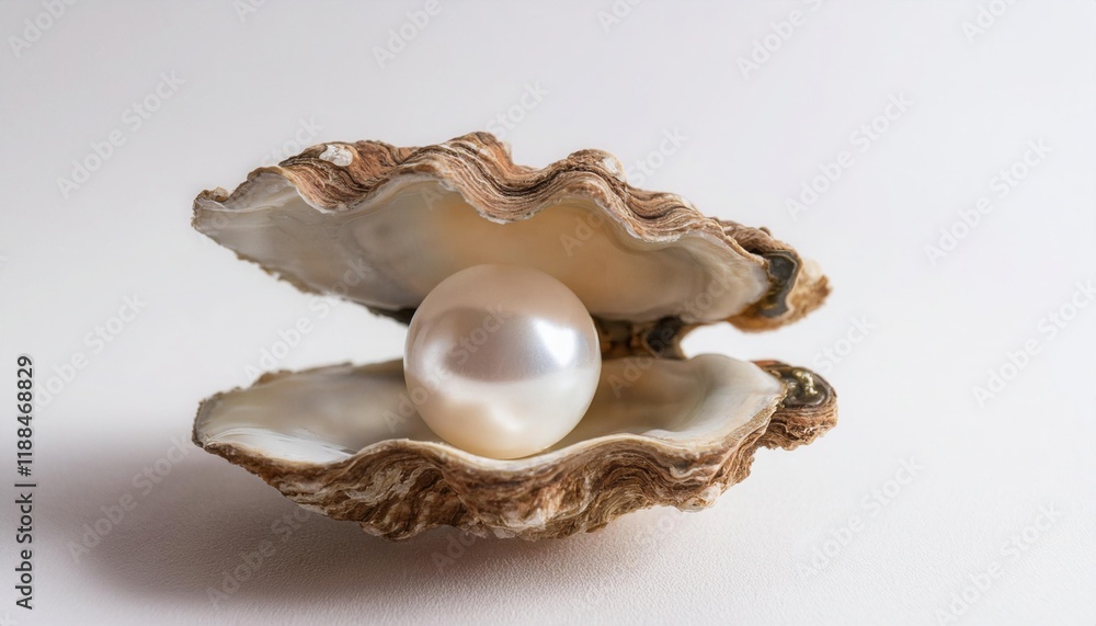 A Pearl of Great Value: A Stunning Image of a Pearl Inside an Oyster Shell A Pearl of Great Value: A Stunning Image of a Pearl Inside an Oyster Shell