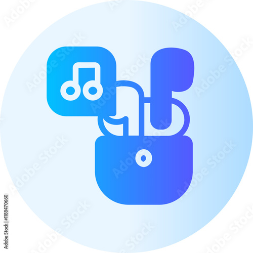 Earbuds gradient icon