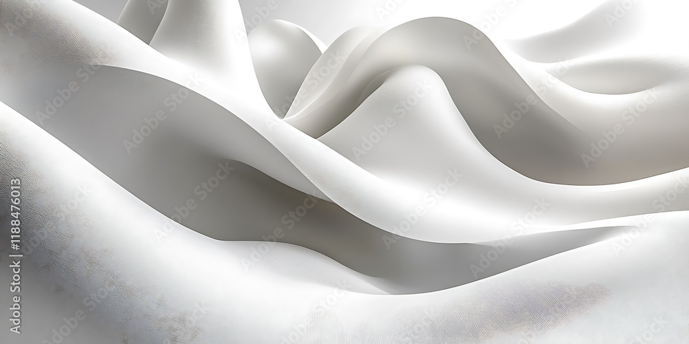 Obraz premium White fabric folds, abstract texture, elegant design, background, website